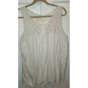 Vtg Nightgown Cottagecore Womens M Lt Pink Floral Lace 80s Grannycore Lightweigh